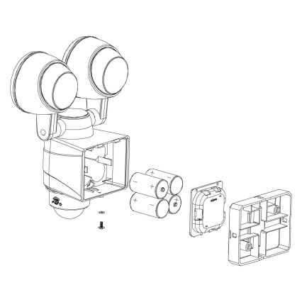 Eglo - LED Vonkajšie svietidlo so senzorom 2xLED/4W/4xLR1 IP44