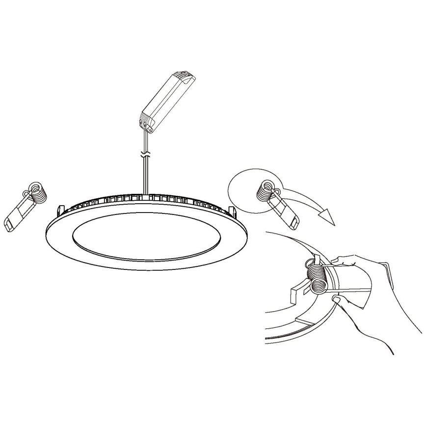 Eglo - LED Stmievateľné podhľadové svietidlo LED/5W/230V + diaľkové ovládanie