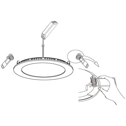Eglo - LED stmievateľné podhľadové svietidlo LED/5W/230V + diaľkové ovládanie pr. 12 cm