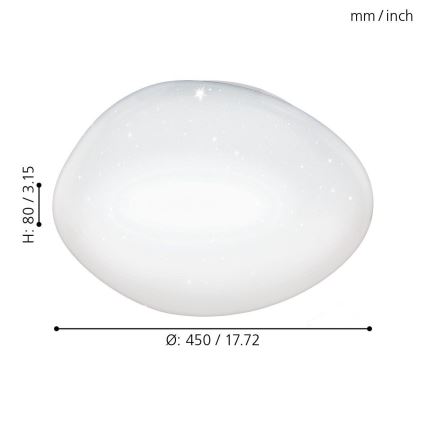 Eglo - LED Stmievateľné stropné svietidlo LED/24W/230V pr. 45 cm + diaľkové ovládanie