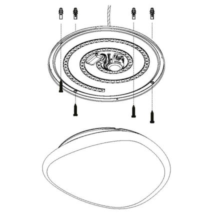 Eglo - LED Stmievateľné stropné svietidlo LED/36W/230V + diaľkové ovládanie