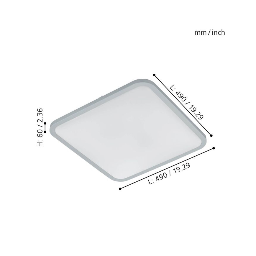 Eglo - LED Stmievateľné stropné svietidlo LED/30W/230V + diaľkové ovládanie