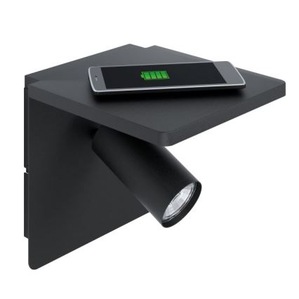 Eglo - LED nástenné svietidlo s bezdrôtovým nabíjaním 1xGU10/5W/230V