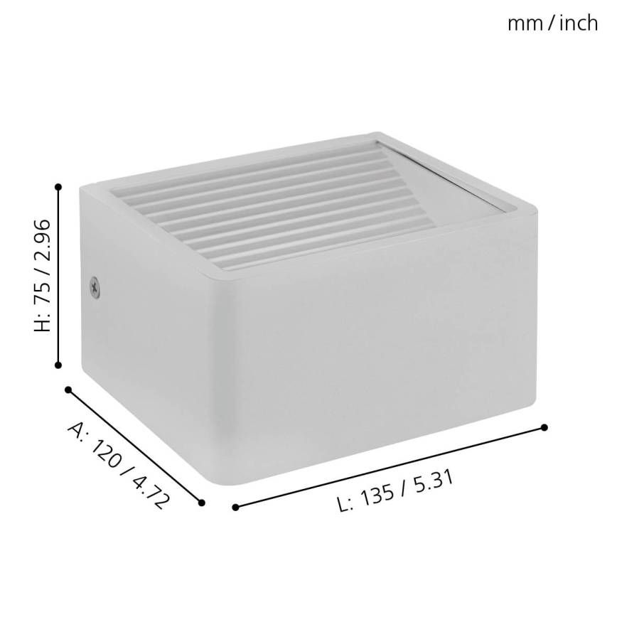 Eglo - LED Vonkajšie nástenné svietidlo LED/6W/230V IP55