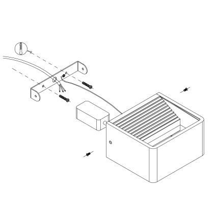 Eglo - LED Vonkajšie nástenné svietidlo LED/6W/230V IP55