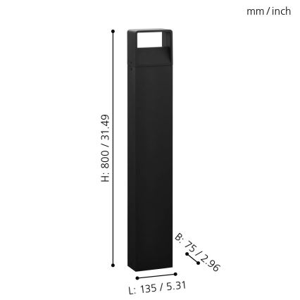 Eglo 98272 - LED Vonkajšia lampa DONINNI LED/5W/230V IP44