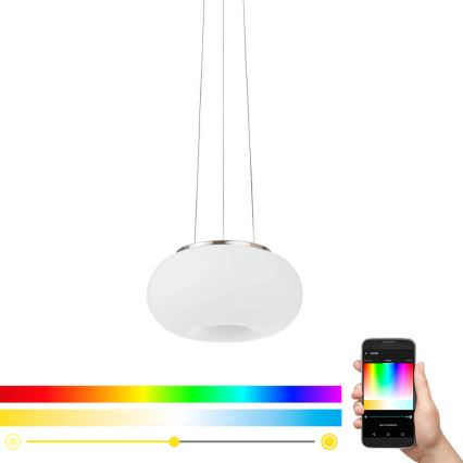 Eglo - LED RGB Stmievateľný luster na lanku OPTICA-C LED/21W/230V pr. 37,5 cm