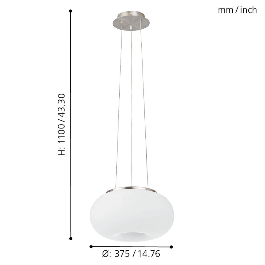 Eglo - LED RGB Stmievateľný luster na lanku OPTICA-C LED/21W/230V pr. 37,5 cm