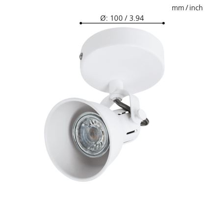 Eglo 98393 - LED Nástenné bodové svietidlo SERAS 1xGU10/3,3W/230V