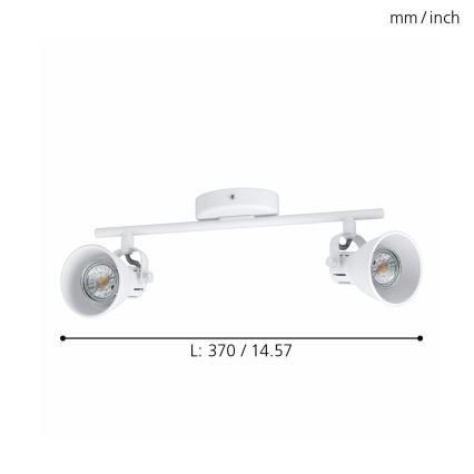 Eglo 98394 - LED Bodové svietidlo SERAS 2xGU10/3,3W/230V