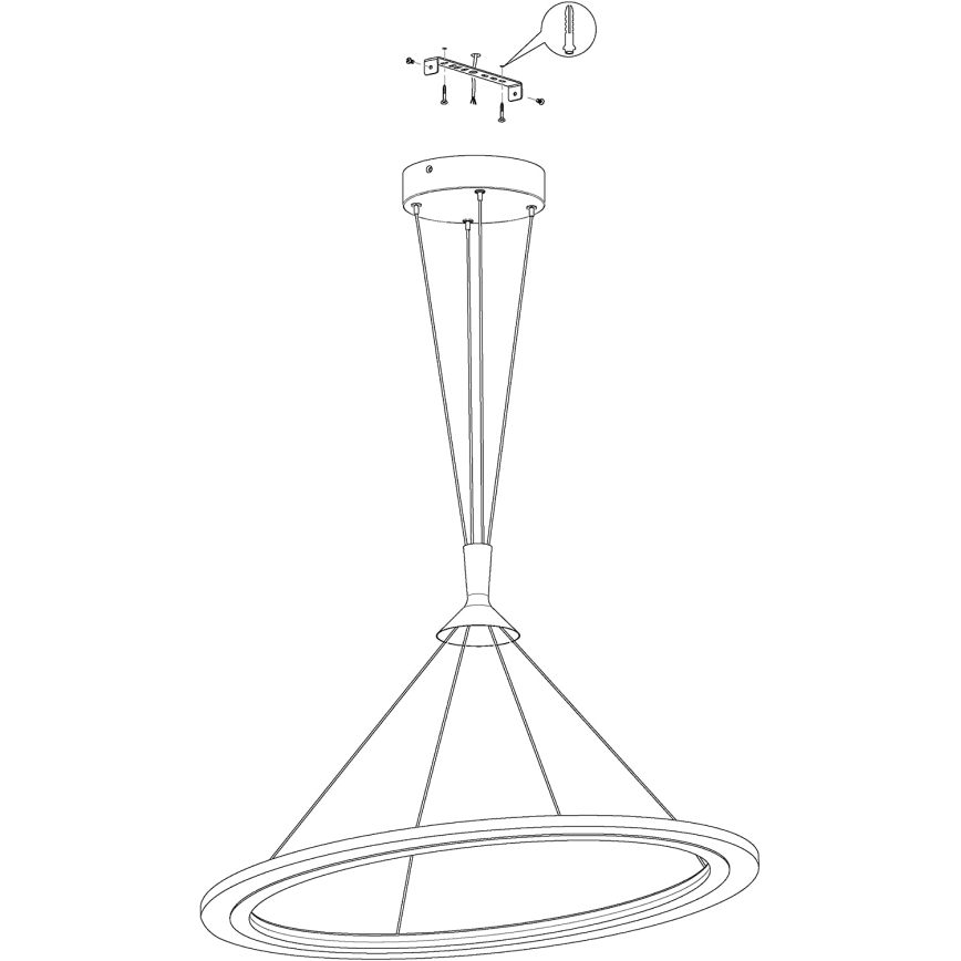 Eglo 98427 - LED RGB stmievateľný luster na lanku HORNITOS-C LED/37W/230V + diaľkové ovládanie