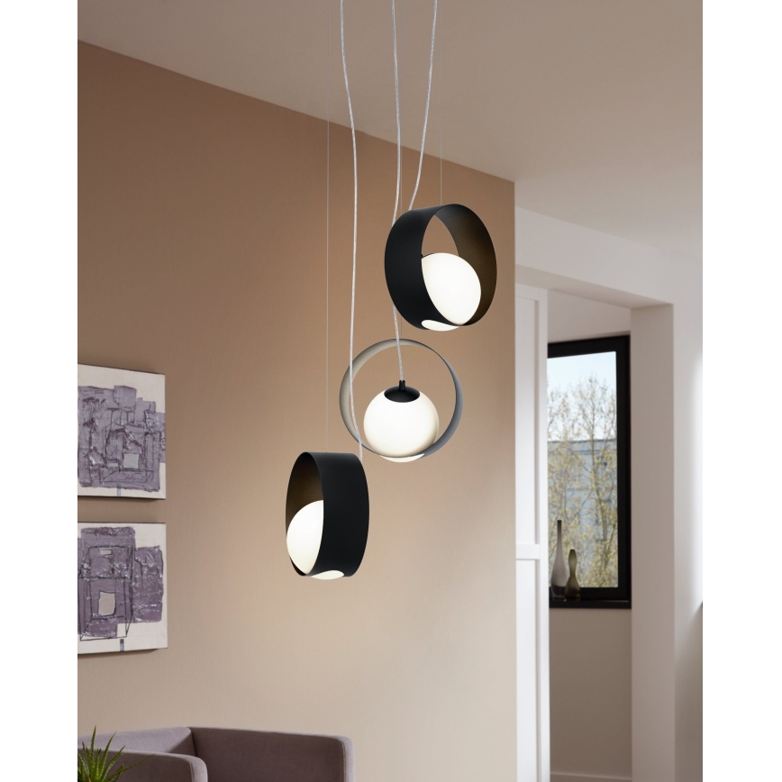 Eglo 98441 - Závesný luster CAMARGO na lankách 3xE14/40W/230V