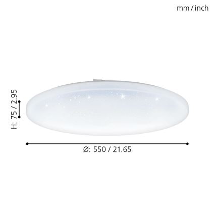 Eglo 98448 - LED Stropné svietidlo FRANIA LED/49,5W/230V