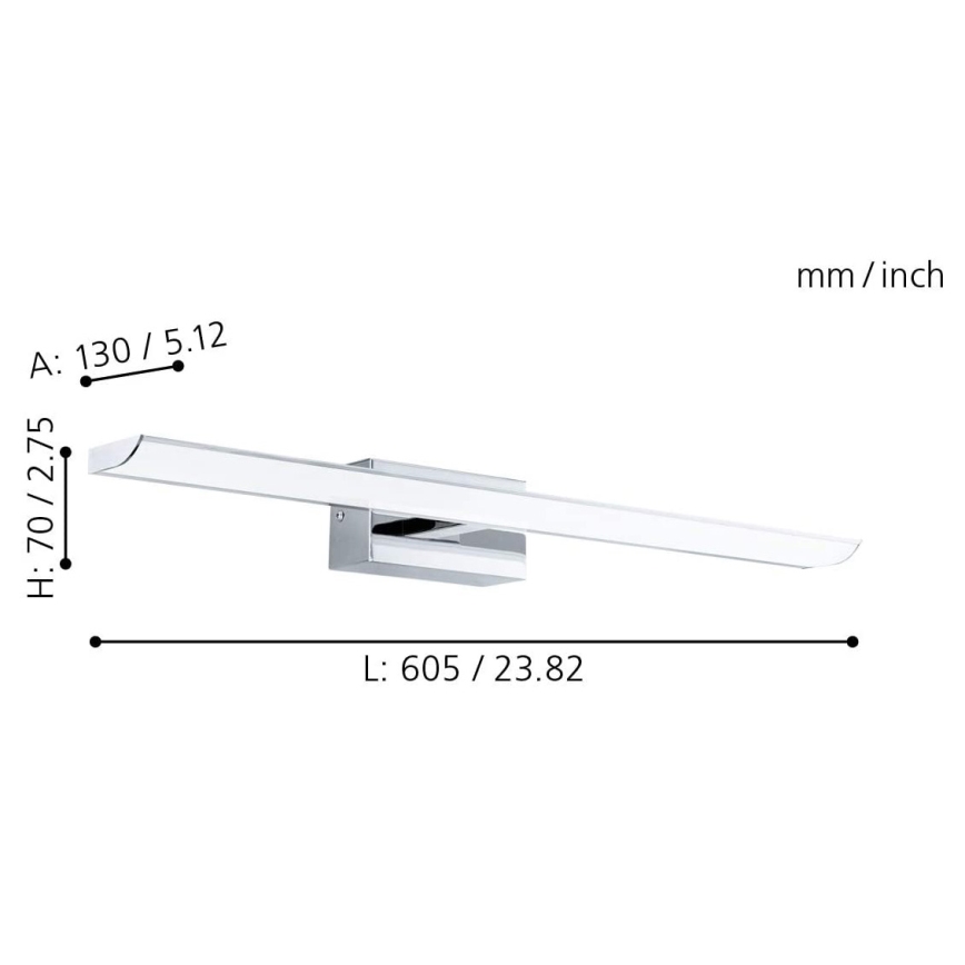Eglo - LED RGB Stmievateľné kúpeľňové osvetlenie LED/15,6W/230V IP44 + diaľkové ovládanie