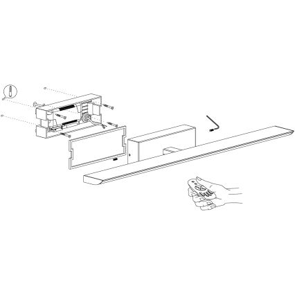 Eglo 98451 - LED RGB stmievateľné kúpeľňové osvetlenie TABIANO-C LED/15,6W/230V IP44 + diaľkové ovládanie