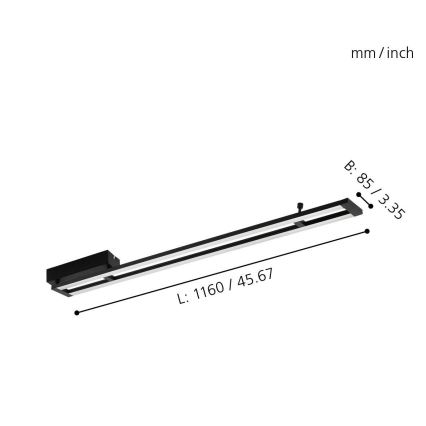 Eglo - LED Stmievateľné stropné svietidlo LED/27W/230V