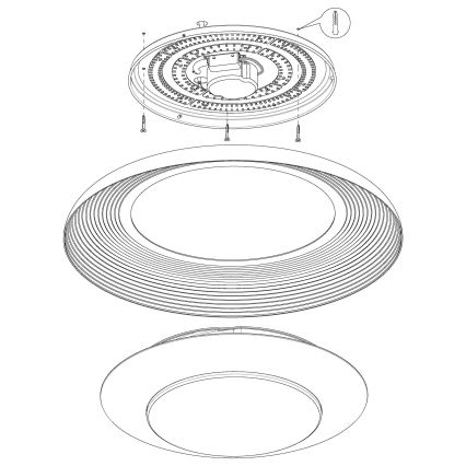 Eglo - LED Stmievateľné stropné svietidlo LED/24,5W/230V + diaľkové ovládanie