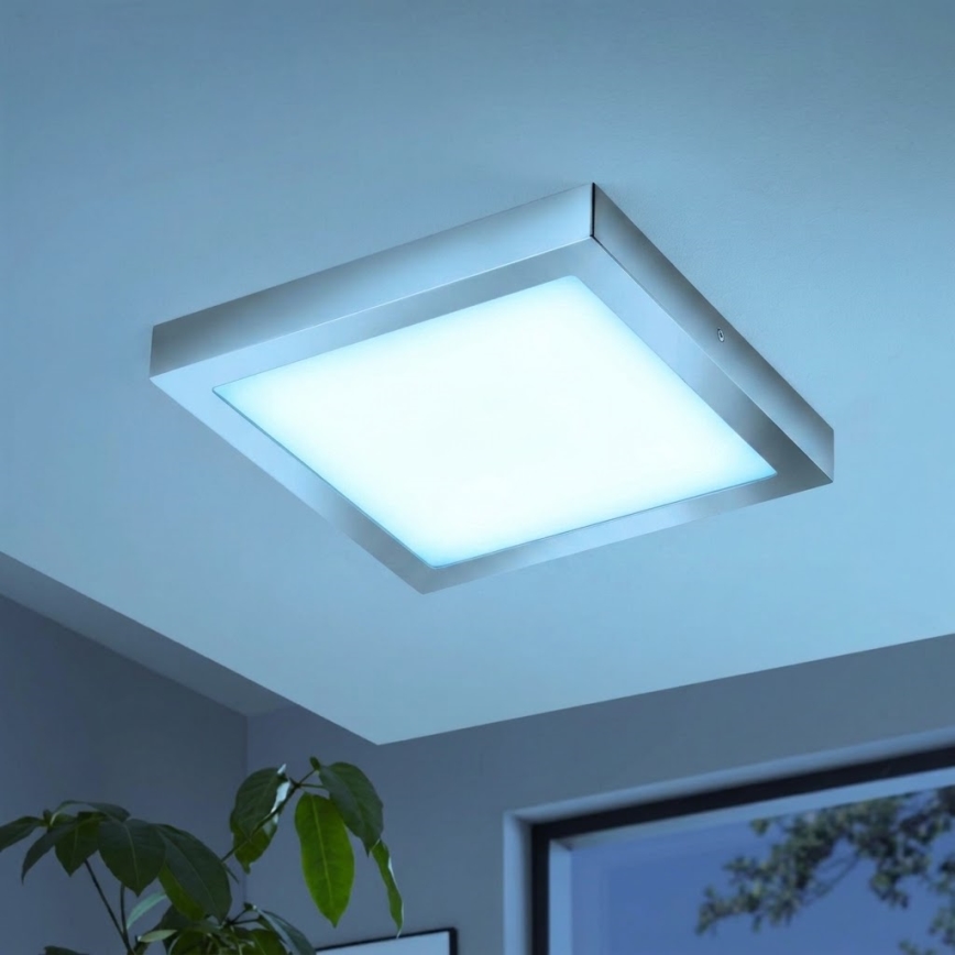 Eglo - LED RGBW stmievateľné stropné svietidlo FUEVA-C LED/21W/230V Bluetooth IP44 30x30 cm