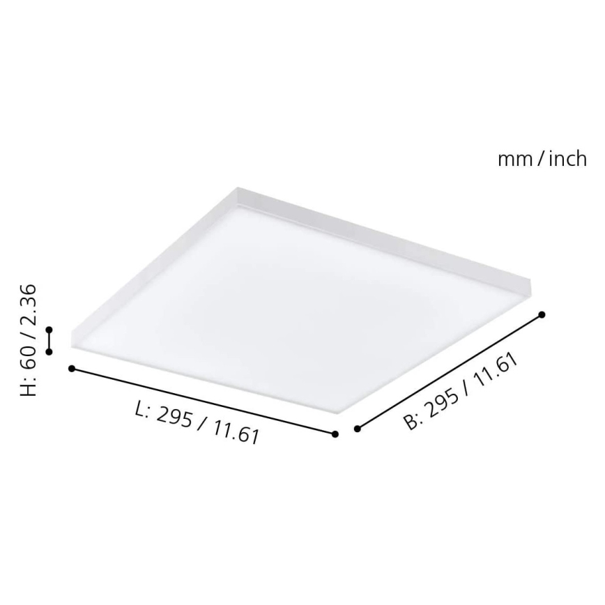 Eglo - LED RGB Stmievateľné stropné svietidlo TURCONA-C LED/15W/230V + diaľkové ovládanie