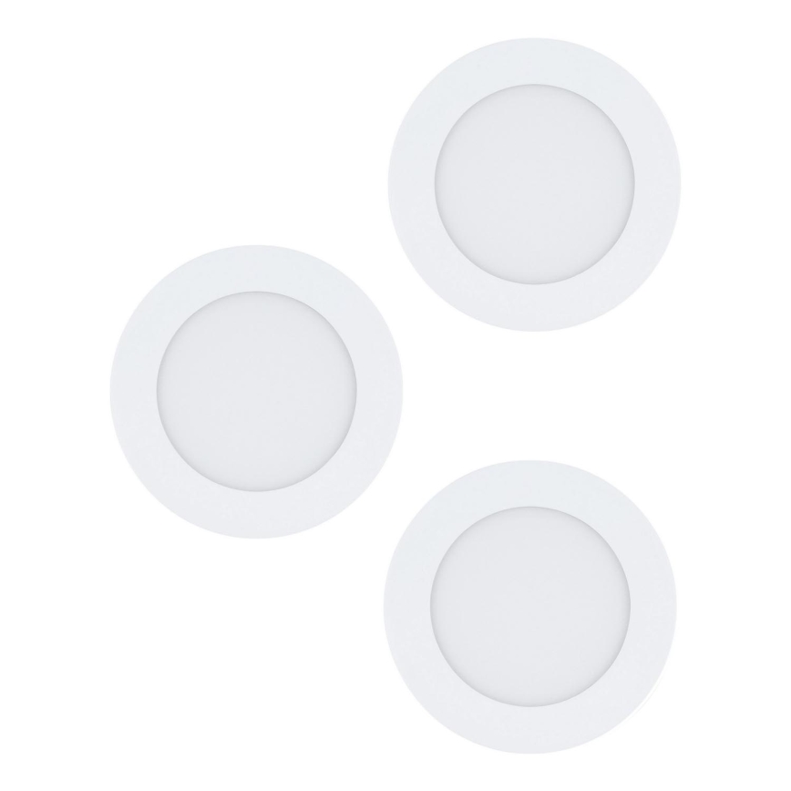 Eglo 98631 - SADA 3× LED zapustených stropných svietidiel FUEVA, 3×LED/5W/230V, priemer 12 cm
