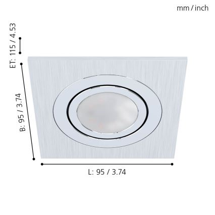 Eglo - SADA 3xLED Podhľadové svietidlo AREITIO 3xGU10/5W/230V