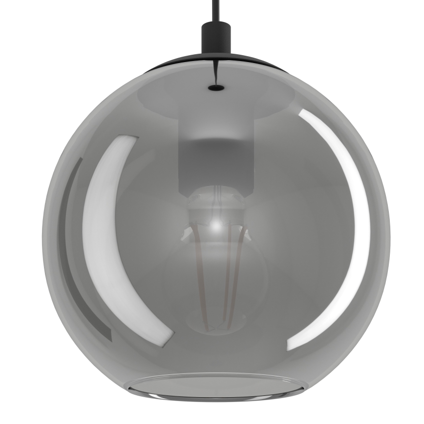 Eglo - Luster na lankách 10xE27/40W/230V čierna/lesklý chróm