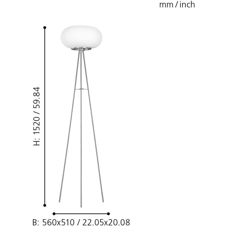 Eglo - LED RGB Stmievateľná stojacia lampa OPTICA-C LED/17W/230V pr. 56 cm
