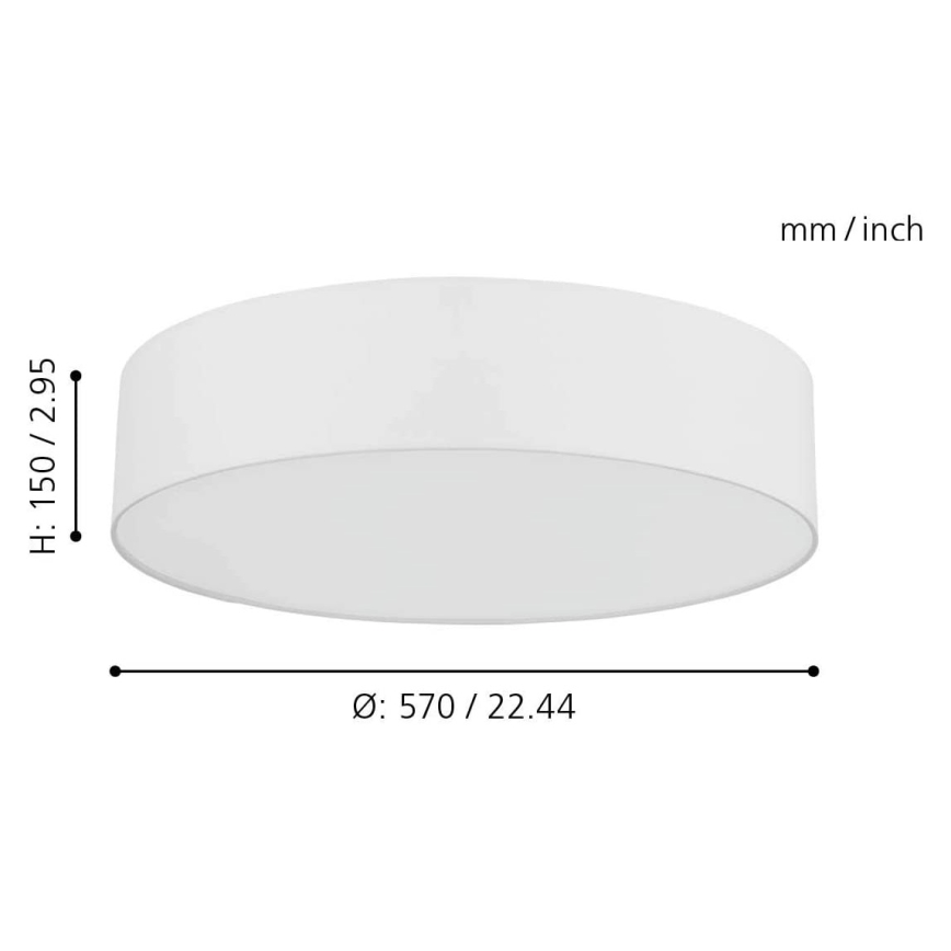 Eglo - LED RGB Stmievateľné stropné svietidlo ROMAO-C LED/33W/230V + diaľkové ovládanie
