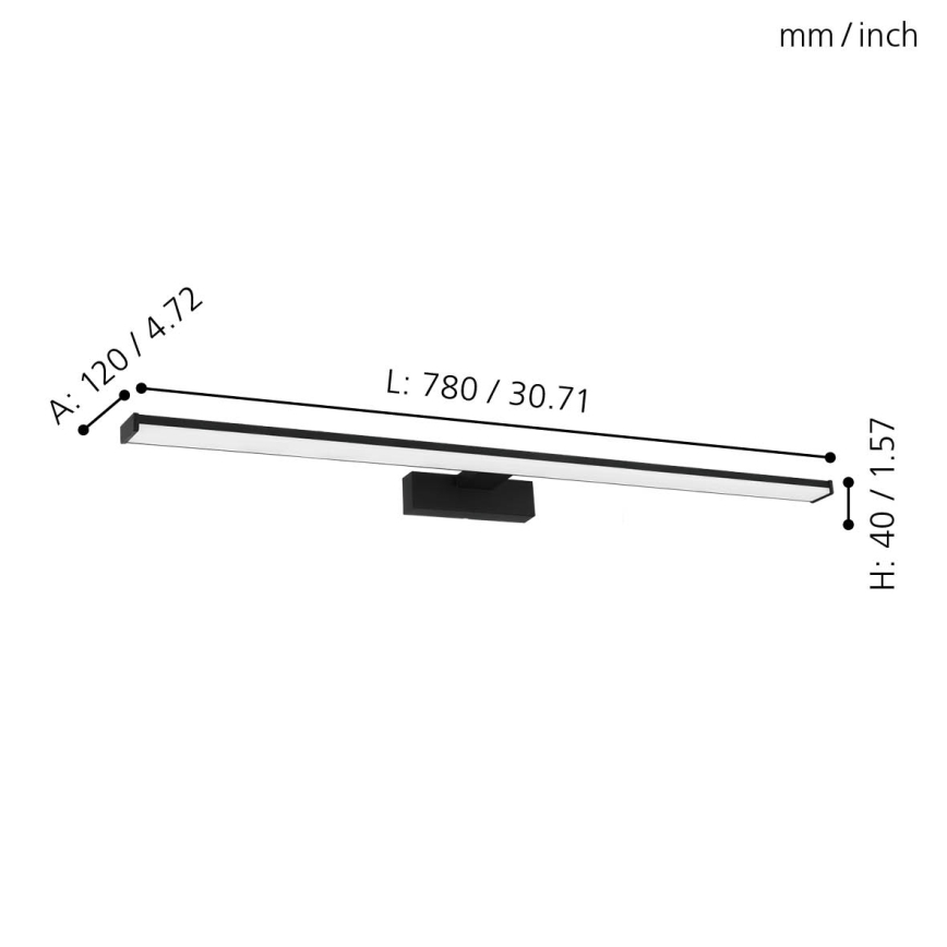 Eglo - LED Kúpeľňové osvetlenie zrkadla LED/14W/230V 4000K 78 cm IP44