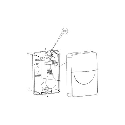 Eglo 98704 - Vonkajšie nástenné svietidlo SALVANESCO 1xE27/28W/230V IP44