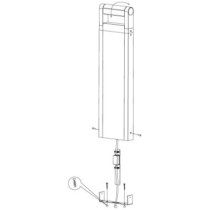 Eglo 98708 - LED Vonkajšia lampa BRIANZA LED/4,8W/230V IP44