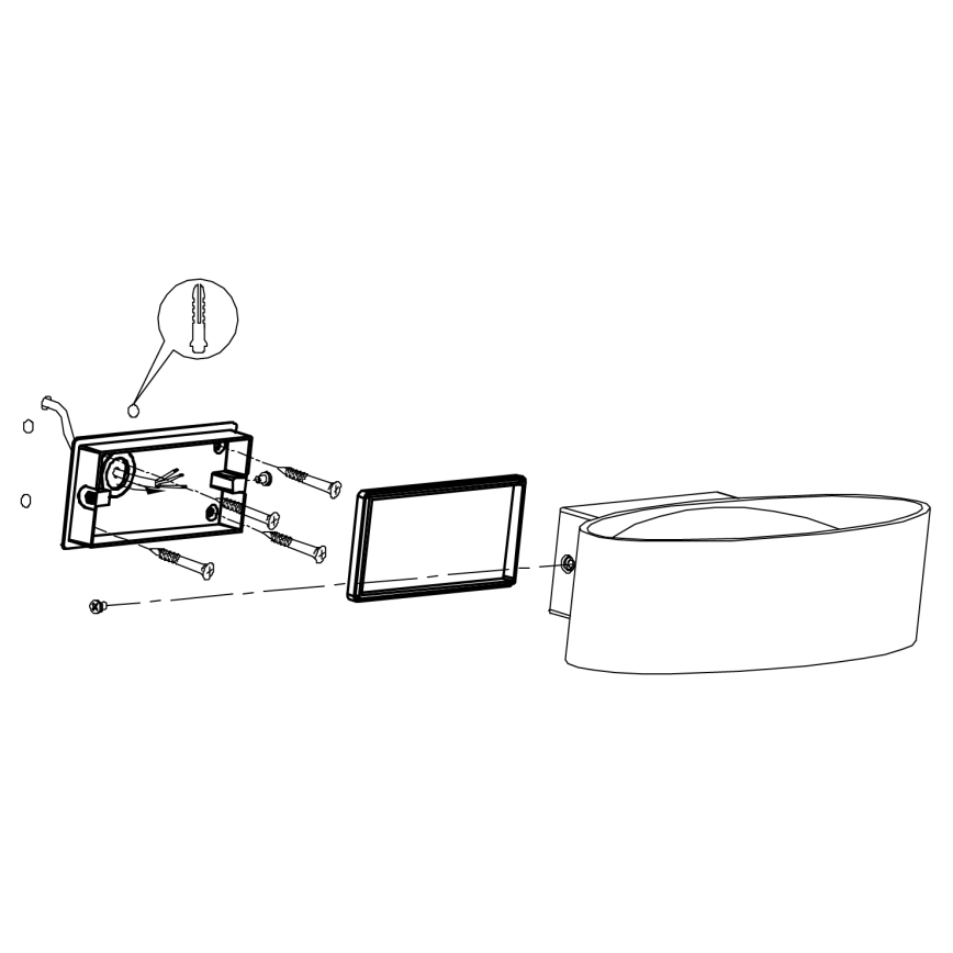 Eglo - LED Vonkajšie nástenné svietidlo LED/10W/230V IP44