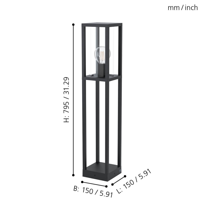 Eglo - Vonkajšia lampa 1xE27/40W/230V IP54