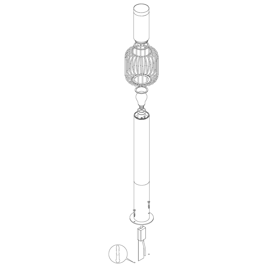 Eglo - Vonkajšia lampa 1xE27/28W/230V IP44