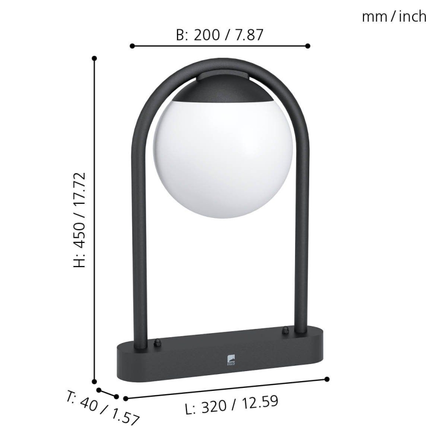 Eglo - Vonkajšia lampa 1xE27/28W/230V IP44