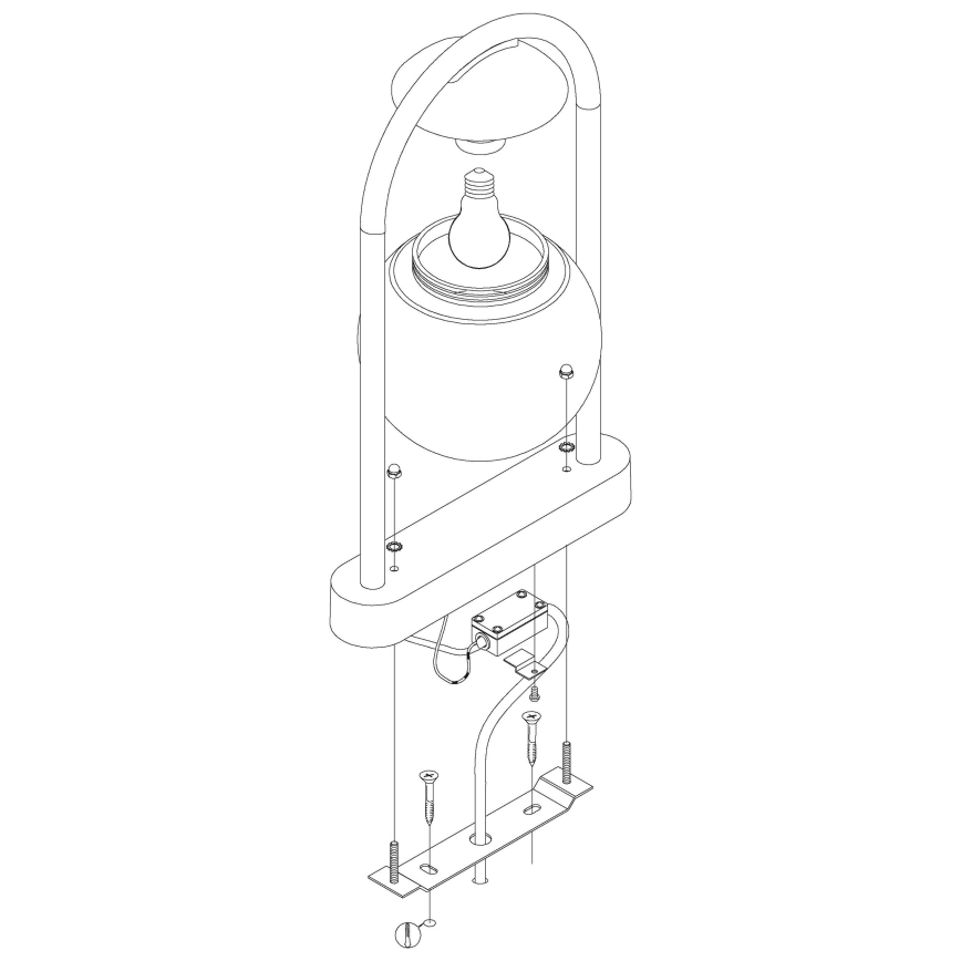 Eglo - Vonkajšia lampa 1xE27/28W/230V IP44