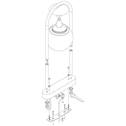 Eglo - Vonkajšia lampa 1xE27/28W/230V IP44