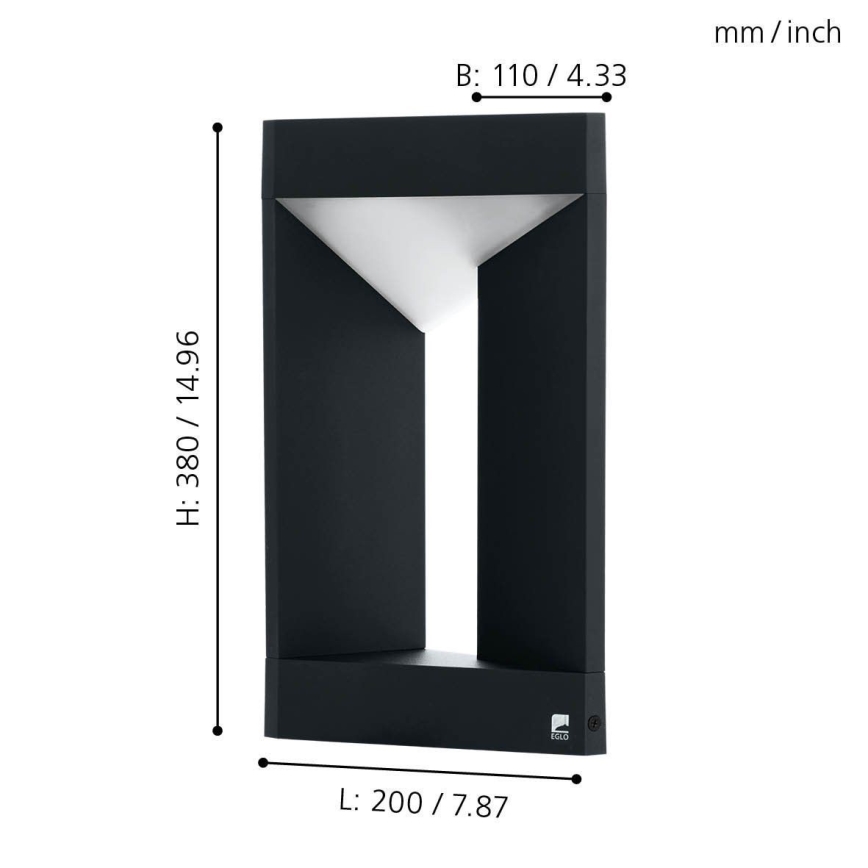 Eglo - LED Vonkajšie nástenné svietidlo LED/10W/230V IP54