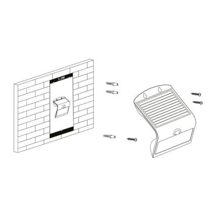 Eglo - Solárne svietidlo so senzorom LED/3,2W/3,7V 2000 mAh IP54