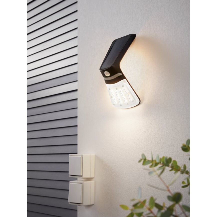 Eglo - Solárne svietidlo so senzorom LED/2W/3,7V 1200 mAh IP44