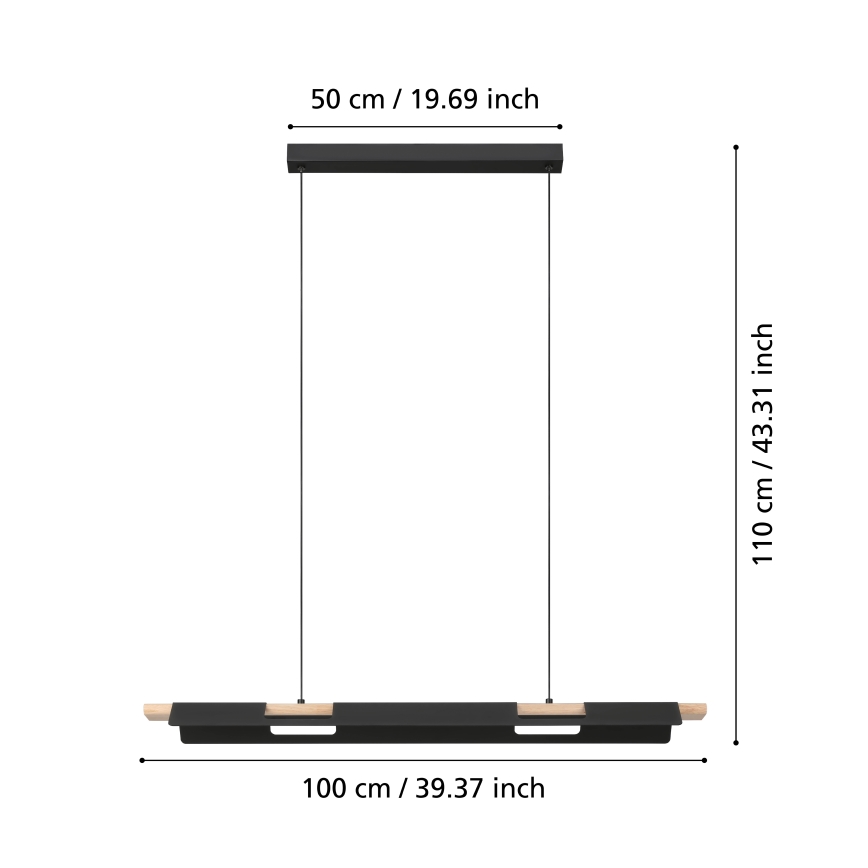 Eglo -  LED Stmievateľný luster na lanku LED/27W/230V ZigBee