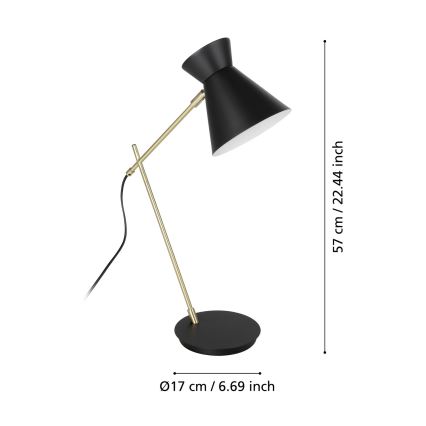 Eglo - Stolná lampa 1xE27/10W/230V