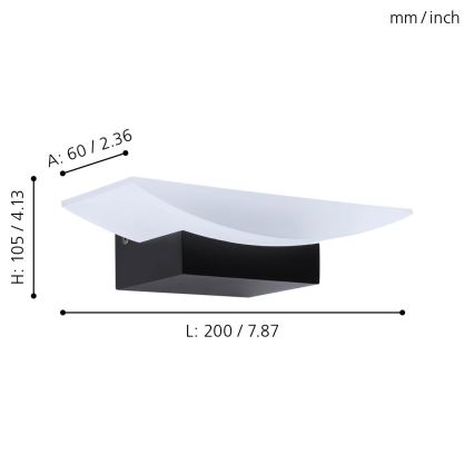 Eglo - LED Nástenné svietidlo LED/5,6W/230V