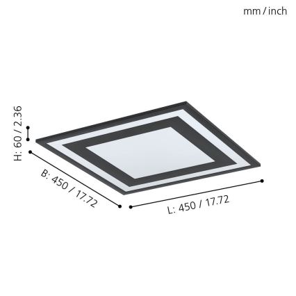 Eglo 99038 - LED Stropné svietidlo SAVATARILA LED/24W/230V