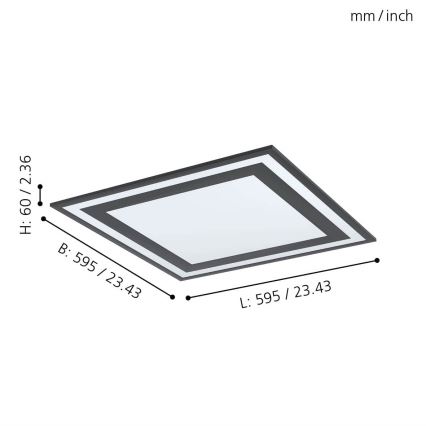 Eglo 99039 - LED Stropné svietidlo SAVATARILA LED/36W/230V