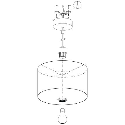 Eglo 99042 - Luster na lanku MASERLO 1xE27/40W/230V