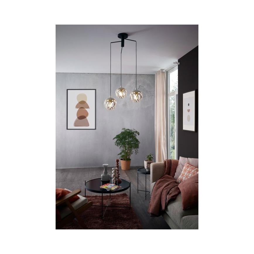 Eglo - Luster na lanku 3xE27/60W/230V