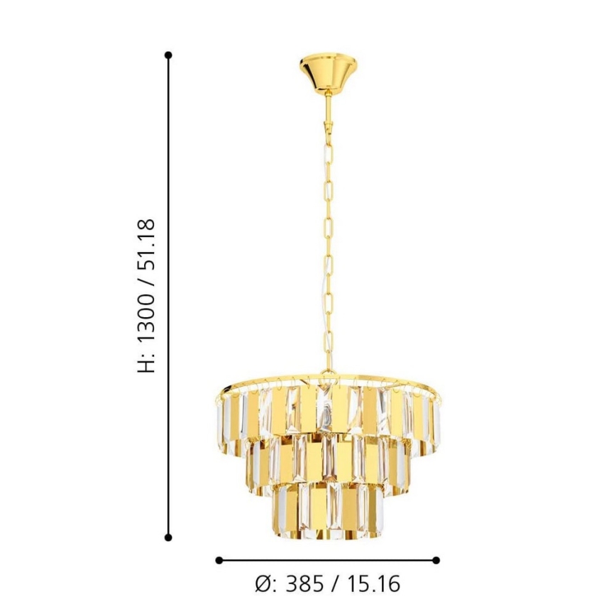Eglo - Luster na reťazi 5xE14/40W/230V