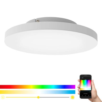 Eglo - LED RGB Stmievateľné stropné svietidlo TURCONA-C LED/20W/230V + DO