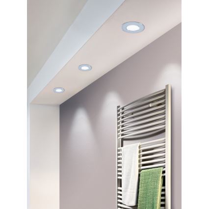 Eglo - LED zapustené svietidlo do kúpeľne, 2,7 W / 230 V, IP44, priemer 8,6 cm